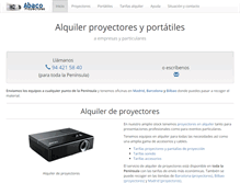 Tablet Screenshot of abacoproyectores.com